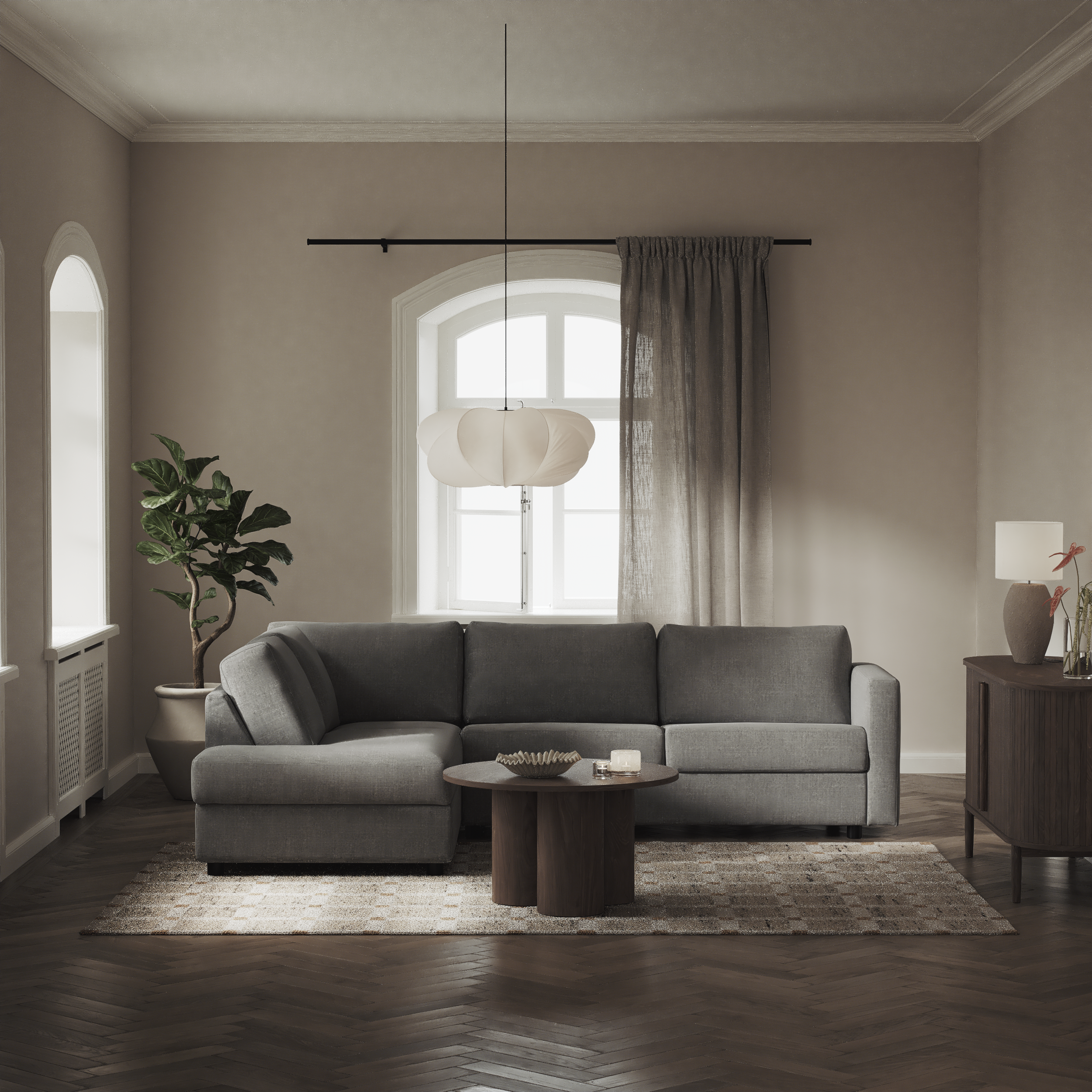 Lindö - Bäddsoffa 2,5-sits med divan - inspiration