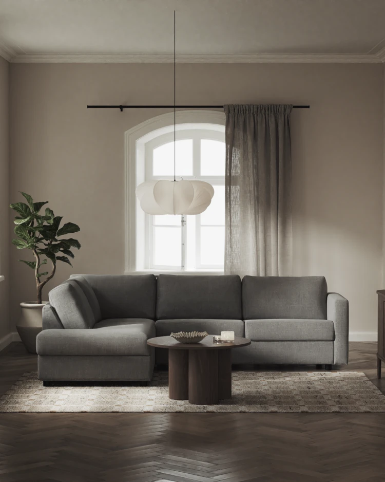 Lindö - Bäddsoffa 2,5-sits med divan - inspiration