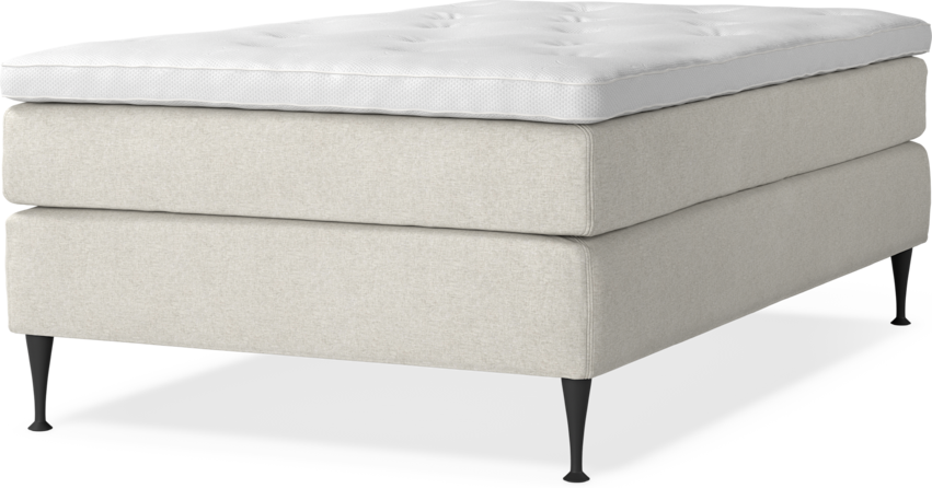 Delux Sense - Kontinentalsäng, enkelsäng 120 cm med bäddmadrass - Beige