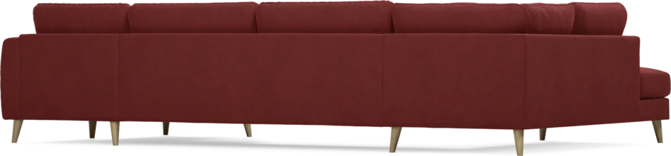 Bridge - 3-sits soffa med divan vänster och schäslong höger - Röd