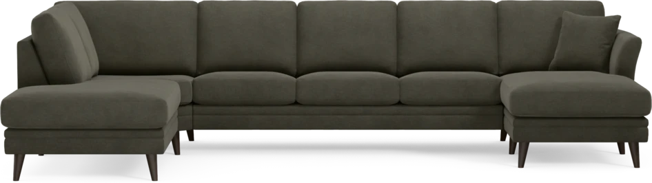Eden - 3-sits soffa med divan vänster och schäslong höger - Grå