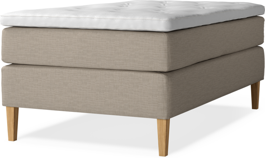 Delux Dream - Kontinentalsäng, enkelsäng med bäddmadrass - Beige