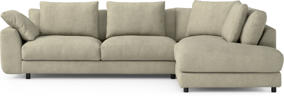 Amie - 3-sits med divan höger - Beige