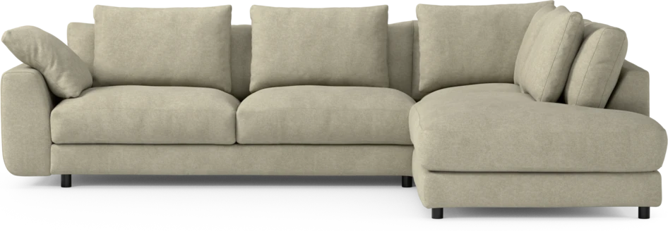 Amie - 3-sits med divan höger - Beige