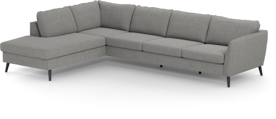 County - 3-sits soffa med divan vänster - Grå