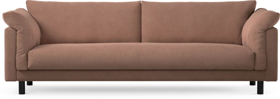 Cherrie - 4-sits soffa, hel dyna, fast klädsel - Rosa
