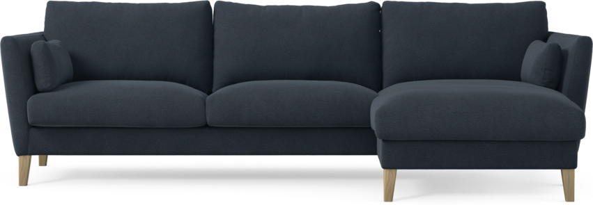 Winston - 3-sits soffa med schäslong, vändbar - Blå
