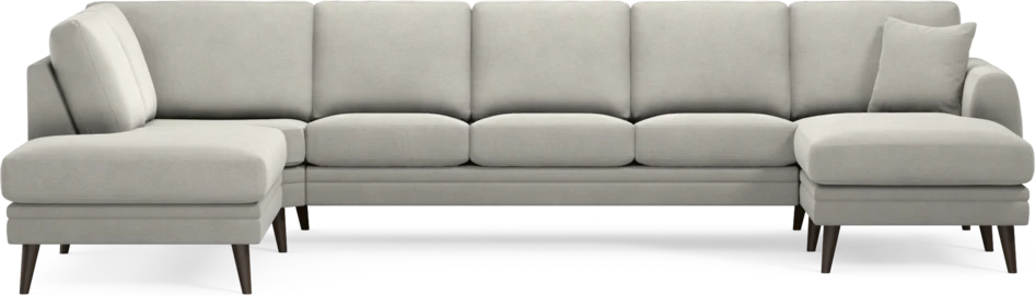 Eden - 3-sits soffa med divan vänster och schäslong höger - Grå