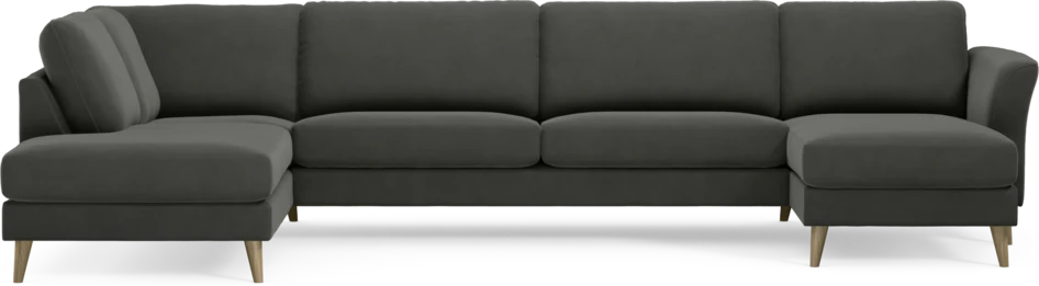 Bridge - 3-sits soffa med divan vänster och schäslong höger - Grå