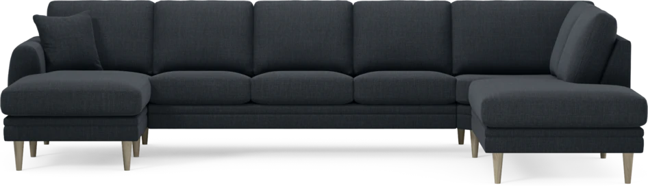 Eden - 3-sits soffa med schäslong vänster och divan höger - Blå