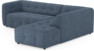 Bella - 3-sits soffa med divan höger - Blå