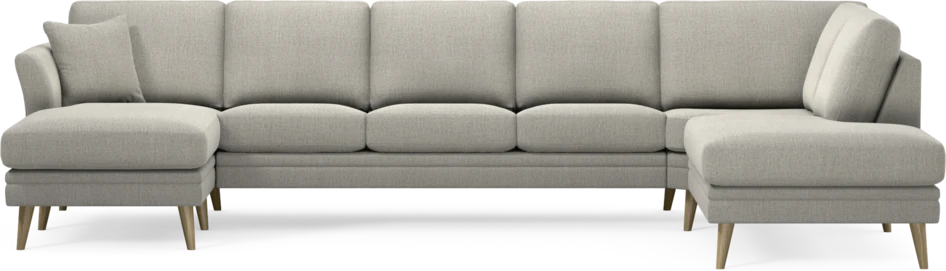 Eden - 3-sits soffa med schäslong vänster och divan höger - Grå