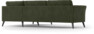 Bridge - 3-sits soffa med divan höger - Grön