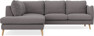 Madison - 2-sits soffa med divan vänster - Grå