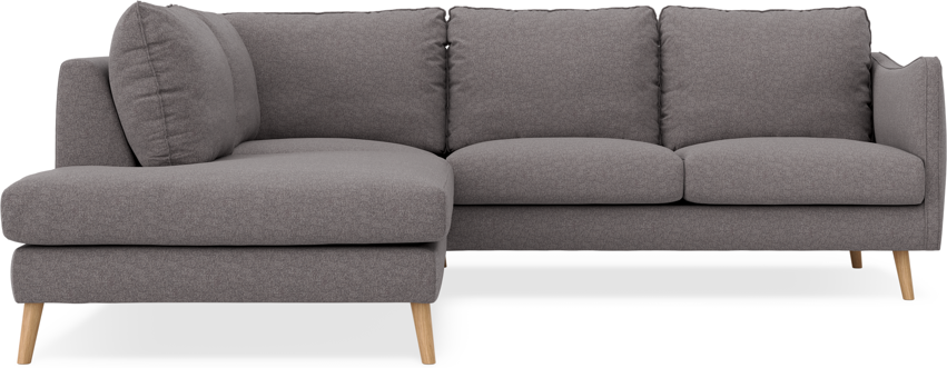 Madison - 2-sits soffa med divan vänster - Grå