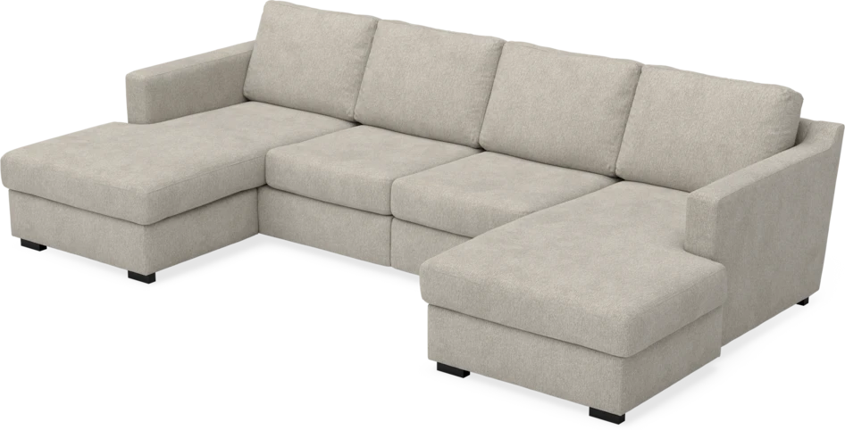 Friday - 2-sits soffa med två schäslonger - Beige