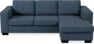 Nevada - 3-sits soffa med flyttbar schäslong - Blå