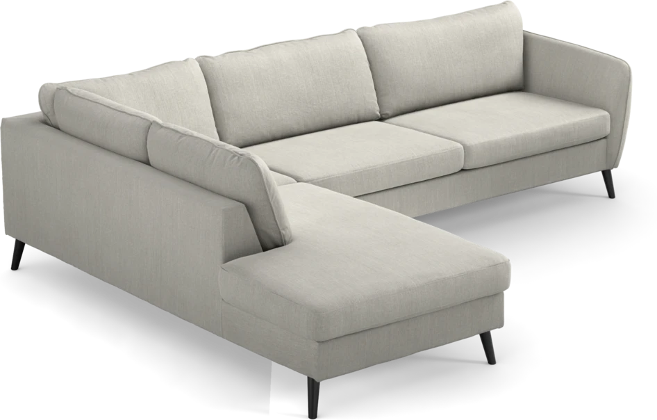County - 2,5-sits soffa med divan vänster - Grå