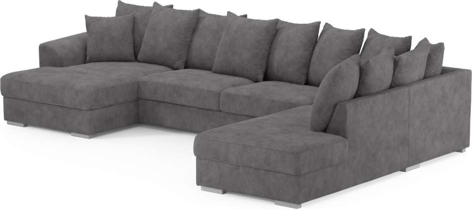 Town - 3-sits soffa med divan höger och schäslong vänster - Grå