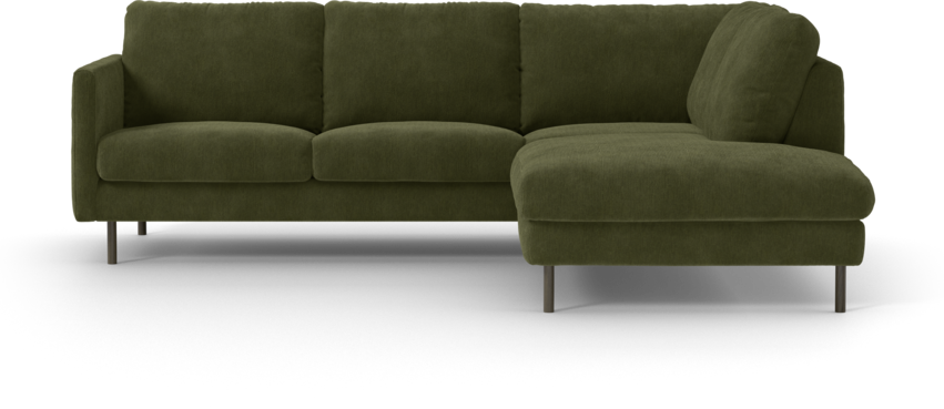 Madison Lux - 2-sits soffa med divan höger - Grön