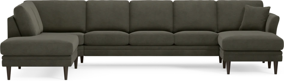 Eden - 3-sits soffa med divan vänster och schäslong höger - Grå