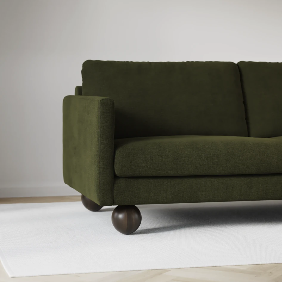 Madison - 2-sits soffa med divan vänster och schäslong höger - Grön