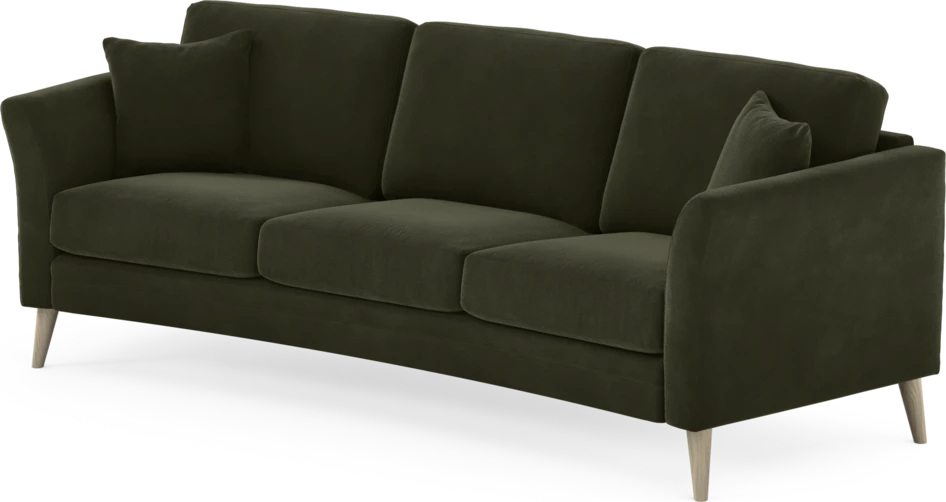 Eden - 3-sits soffa svängd - Grön