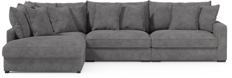 Rossi - 3-sits soffa med divan vänster - Grå