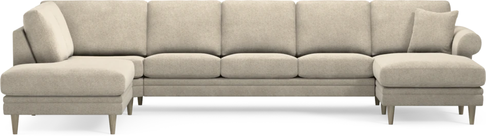 Eden - 3-sits soffa med divan vänster och schäslong höger - Beige