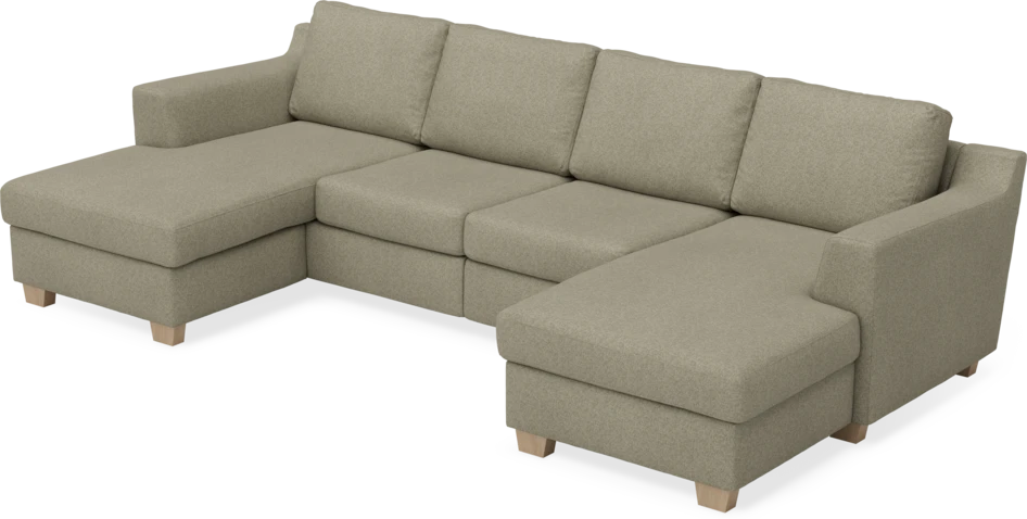 Friday - 2-sits soffa med två schäslonger - Beige