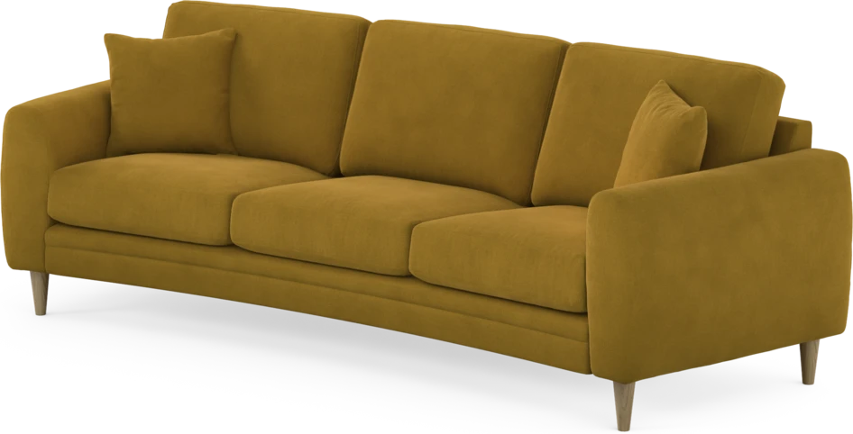 Eden - 3-sits soffa svängd - Gul