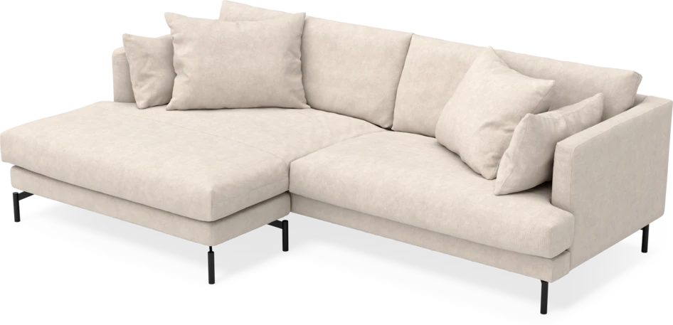 Harper - 4-sits med schäslong XL vänster - Vit