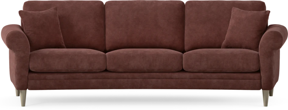 Eden - 3-sits soffa svängd - Röd