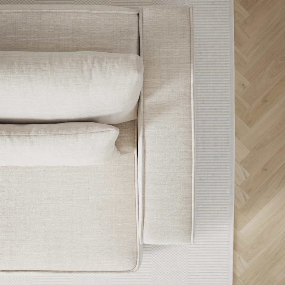 Ide - Bäddsoffa 3-sits med schäslong vänster - Vit