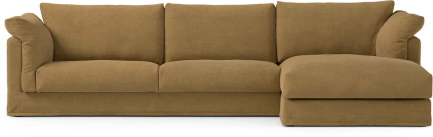 Cherrie Klädsel - Klädsel till 3-sits med schäslong höger - Gul