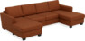 Friday - 2-sits soffa med två schäslonger - Orange
