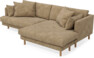 Harper - 4-sits med schäslong XL höger - Brun