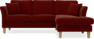Eden - 2-sits soffa med schäslong - Röd