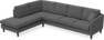 Eden - 3-sits soffa med divan - Svart