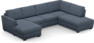 Friday - 3-sits soffa med schäslong vänster och divan höger - Blå