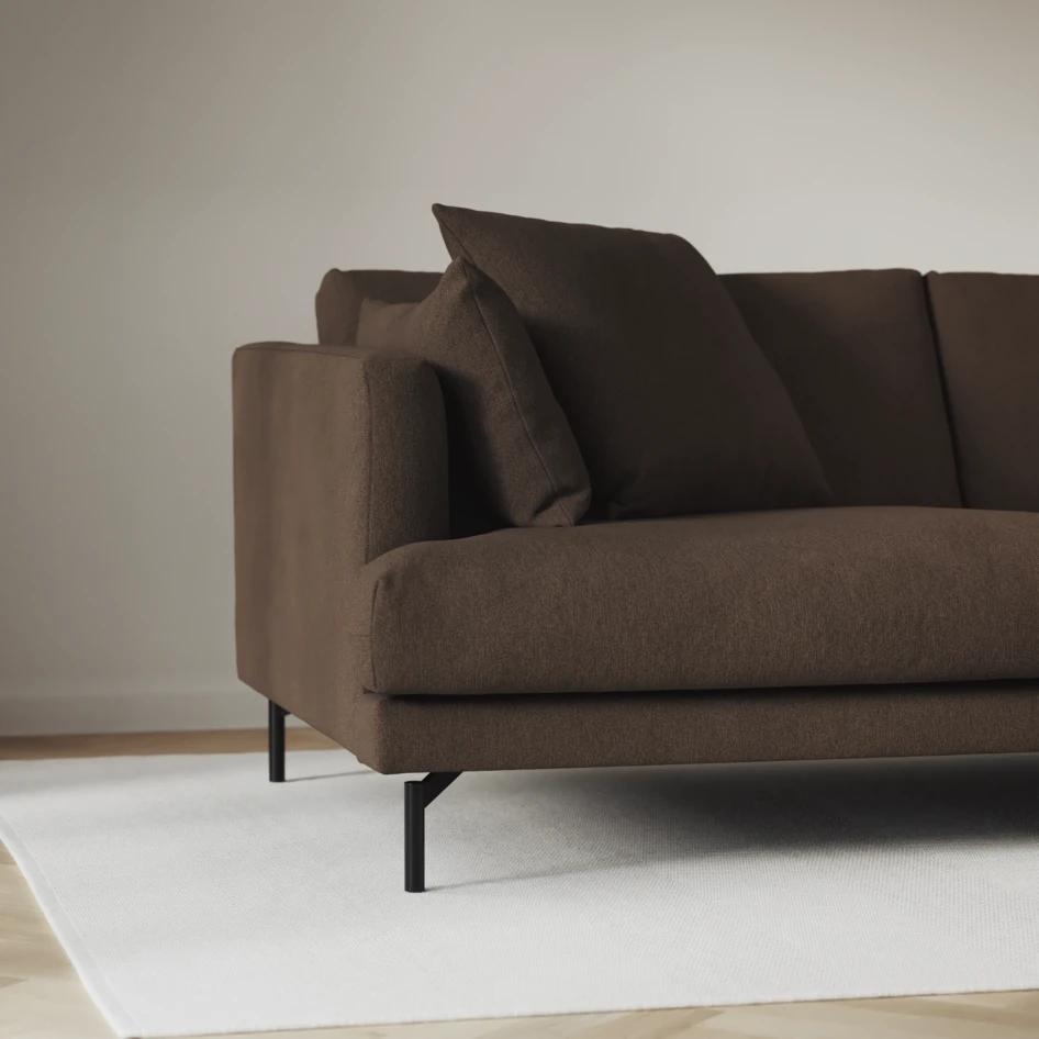 Harper - 3-sits soffa - Brun