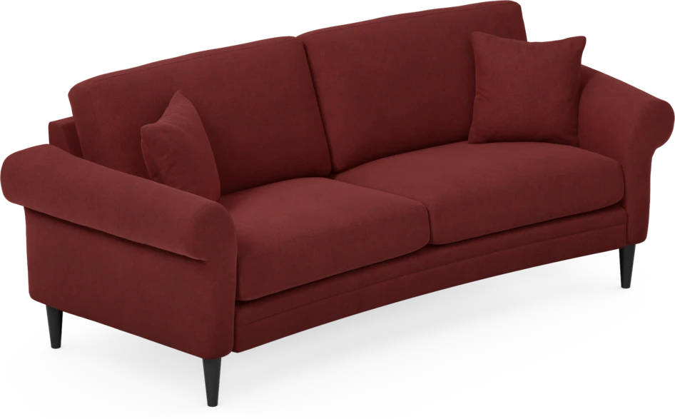 Eden - 2,5-sits soffa svängd - Röd