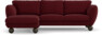 Madison Lux - 2-sits soffa med schäslong vänster - Röd