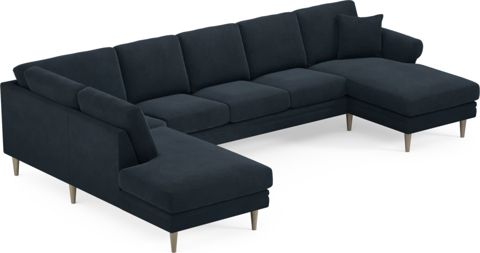 Eden - 3-sits soffa med divan vänster och schäslong höger - Blå