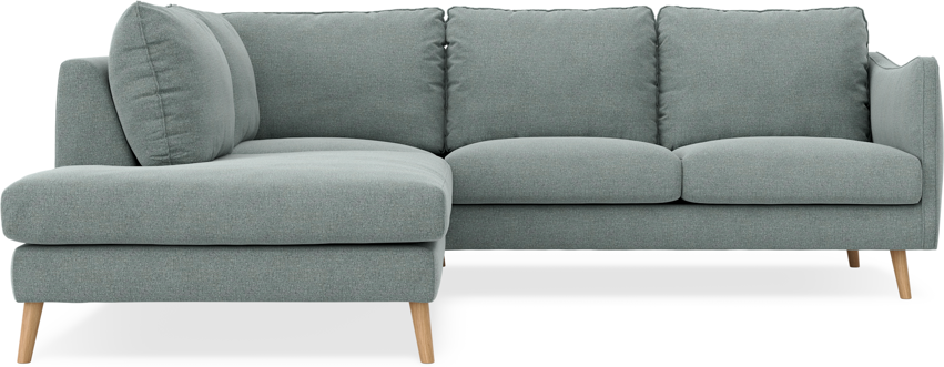 Madison - 2-sits soffa med divan vänster - Turkos