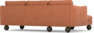 Madison Lux - 2-sits soffa med schäslong vänster - Orange