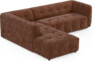 Bella - 3-sits soffa med divan vänster - Orange