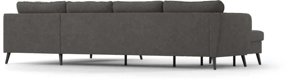 County - 3-sits soffa med schäslong vänster och divan höger - Brun