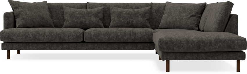 Harper - 3-sits soffa med divan höger - Grå