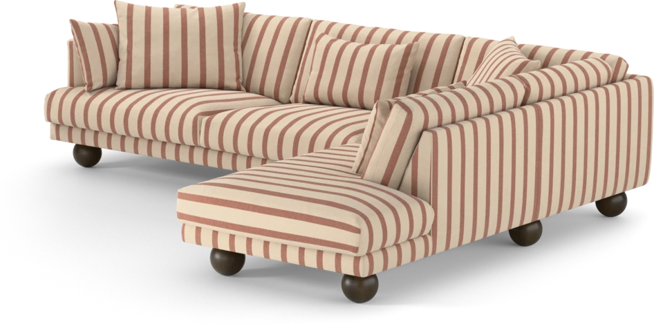 Harper - 3-sits soffa med divan höger - Flerfärgad